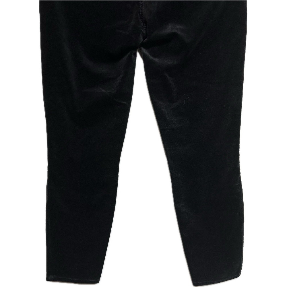 L'AGENCE Marguerite Velvet High Rise‎ 32 Jean Stretch Skinny Noir Black US - Picture 4 of 6